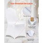 Stretch Spandex White Folding Chair Covers For Wedding Party Banquet