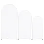 VEVOR Arch Backdrop Stand, Set of 3, 1.8/1.5/1.2 m, Stable Structure, Easy Assembly, Gold Metal Arch Backdrop Stand with Cover, 