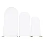 VEVOR Arch Backdrop Stand, Set of 3, 1.8/1.5/1.2 m, Stable Structure, Easy Assembly, Gold Metal Arch Backdrop Stand with Cover, 