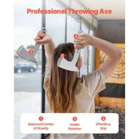 VEVOR Throwing Axes and Tomahawks, 3 Pack Hatchet Axes and 3 Pack Knives Throwing Products Set, Handle with Wrench and Bottle Op