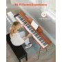 Weighted Digital Piano, 88 Keys Fully Weighted, Electric Piano Keyboard with Sheet Music Stand, Triple Pedal, Power Adapter, 280