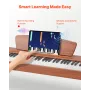 Weighted Digital Piano, 88 Keys Fully Weighted, Electric Piano Keyboard with Sheet Music Stand, Triple Pedal, Power Adapter, 280