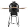VEVOR Charcoal Smoker and Grill, 450mm Kamado Charcoal BBQ Smoker, Movable Ceramic Barbecue Grill with 4 Wheels (2 Lockable), Bu