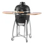 VEVOR Charcoal Smoker and Grill, 450mm Kamado Charcoal BBQ Smoker, Movable Ceramic Barbecue Grill with 4 Wheels (2 Lockable), Bu