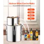 VEVOR Alcohol Still, 3 Gal / 11.4 L Stainless Steel Water Alcohol Distiller with Copper Coil, Home Brewing Refining Fermentation