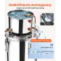 VEVOR Alcohol Still, 3 Gal / 11.4 L Stainless Steel Water Alcohol Distiller with Copper Coil, Home Brewing Refining Fermentation