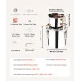 Alcohol Still, 3 Gal / 11.4 L Stainless Steel Water Alcohol Distiller with Copper Coil, Home Brewing Refining Fermentation Kit w