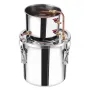 VEVOR Alcohol Still, 3 Gal / 11.4 L Stainless Steel Water Alcohol Distiller with Copper Coil, Home Brewing Refining Fermentation