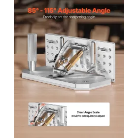 Belt Grinder Knife Jig, 85° - 115° Adjustable Belt Sander Knife Sharpening Jig with Dual Handles, 195mm Long Sharpener Locator C