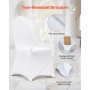 Stretch Spandex White Folding Chair Covers For Wedding Party Banquet