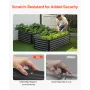 Metal Raised Garden Bed, 1.8 x 0.9 x 0.4 m Outdoor Galvanized Planter Garden Box, Open Bottom Design, Large Planter Raised Bed f