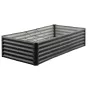 Metal Raised Garden Bed, 1.8 x 0.9 x 0.4 m Outdoor Galvanized Planter Garden Box, Open Bottom Design, Large Planter Raised Bed f