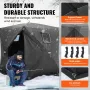 VEVOR Portable Ice Shelter, 3-4 Person Pop-Up Ice Fishing Tent, 43 Square Feet Fishable Area, Ice Shanty for Winter Fishing, Wat