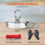 VEVOR Magnet Fishing Kit, 2000 LBS/907 Kg Double-Sided Pulling Force Strong Magnet Fishing Kit, Rare Earth Neodymium Magnetic Fi