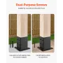 VEVOR 6x6 Post Base 4 Pcs, Inner Size 5.6x5.6 inch / 142x142 mm Post Brackets, Heavy Duty Carbon Steel Decking Posts, Wood Posts