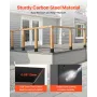 6x6 Post Base 4 Pcs, Inner Size 5.6x5.6 inch / 142x142 mm Post Brackets, Heavy Duty Carbon Steel Decking Posts, Wood Posts Brack
