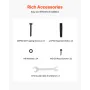 6x6 Post Base 4 Pcs, Inner Size 5.6x5.6 inch / 142x142 mm Post Brackets, Heavy Duty Carbon Steel Decking Posts, Wood Posts Brack
