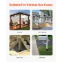 VEVOR 6x6 Post Base 4 Pcs, Inner Size 5.6x5.6 inch / 142x142 mm Post Brackets, Heavy Duty Carbon Steel Decking Posts, Wood Posts