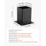 6x6 Post Base 4 Pcs, Inner Size 5.6x5.6 inch / 142x142 mm Post Brackets, Heavy Duty Carbon Steel Decking Posts, Wood Posts Brack