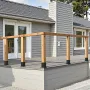 6x6 stolpebase 4 stk, indre størrelse 5,6x5,6 tommer / 142x142