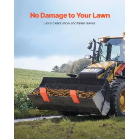 VEVOR traktor skovlbeskytter, 2 STK Heavy Duty stål skovl kantbeskyttere, Edge Tamer Anti-Skid enhed med dobbelt sekskant Lo