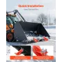 Tractor Bucket Protector, 2PCS Heavy Duty Steel Bucket Edge Protectors, Edge Tamer Anti-Skid Device with Double Hexagon Lock Nut