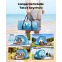 VEVOR Beach Tent Sun Shelter for 6 Person, UPF 50+ Protection, Portable Sun Shade Canopy with Carrying Bag & Sand Pockets, Light