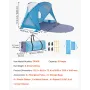 Beach Tent Sun Shelter for 6 Person, UPF 50+ Protection, Portable Sun Shade Canopy with Carrying Bag & Sand Pockets, Lightweight