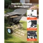 VEVOR Tow Behind Broadcast Spreader, 130LBS Capacity, Tow/Push Garden Spreader with 13 in Tires, 30 Adjustable Setting & 9.8 ft 