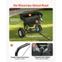 VEVOR Tow Behind Broadcast Spreader, 130LBS Capacity, Tow/Push Garden Spreader with 13 in Tires, 30 Adjustable Setting & 9.8 ft 