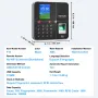 VEVOR Time Clock, Employee Attendance Machine with Face, Fingerprint, RFID Cards and PIN Punching in One, Standalone Biometric T