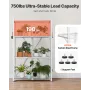 4-etagers sammenfoldelig opbevaringshylde, 36W x 21D x 60 H