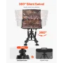 VEVOR Hunting Chair, 360° Silent Swivel, Foldable Portable Blind Chair, Heavy-Duty Steel Frame Ground Stool Seat, with Armrests,