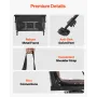 Hunting Chair, 360° Silent Swivel, Foldable Portable Blind Chair, Heavy-Duty Steel Frame Ground Stool Seat, with Armrests, Cover