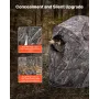 Hunting Blind, Single Person Ground Blinds with Carrying Bag, Portable Camouflage Tent, Reinforced Durable Concealed Shelter wit