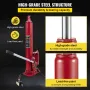 Hydraulic/Pneumatic Long Ram Jack, 8 Tons/17363 lbs Capacity, with Single Piston Pump and Clevis Base, Manual Cherry Picker with