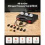 Hydraulic Nitrogen Accumulator Charging Kit, All-in-One Nitrogen Fill Kit, Pressure Test System with 3 Gauges (100, 250, 400 Bar