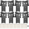 Deer Blind Brackets, 4" x 4" 8 PCs Deer Stand Brackets Powder Coated Steel, Tree House Brackets Heavy Duty Deer Stands,