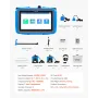 Pipe Water Leak Detector with 4 Sensors, 1Hz-10000Hz, LCD Touchscreen Underground Plumbing Leakage Detection Locator with 3 List