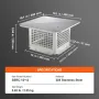 Chimney Cap 304.8 x 304.8mm, 304 Stainless Steel Fireplace Chimney Cover, Not Easily Toppled & Practical Accessories & Easy Inst