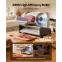 VEVOR Meat Slicer, 200W Electric Deli Slicer Machine with 190 mm Sharp Blade, Home Meat-Slicer with 70-100 RPM Slicing Speed, 0-