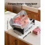 VEVOR Meat Slicer, 200W Electric Deli Slicer Machine with 190 mm Sharp Blade, Home Meat-Slicer with 70-100 RPM Slicing Speed, 0-