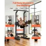 VEVOR Pull Up Bar, 150 kg Power Tower Dip Station, Workout Dip Station med H-formet stabil base og rygpude, justerbar 12