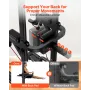 Pull Up Bar, 150kg Power Tower Dip Station, Workout Dip Station with H-Shaped Stable Base & Back Pad, Adjustable 12 Level Height