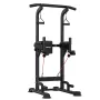 Pull Up Bar, 150kg Power Tower Dip Station, Workout Dip Station with H-Shaped Stable Base & Back Pad, Adjustable 12 Level Height