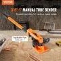 Pipe Tube Bender, 9.5mm to 25.4mm OD Manual Pipe Tube Bender with 7 Bending Dies, 180° Copper Aluminum Pipes Bending Tools for H