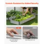 Metal Raised Garden Bed, 3.6 x 1.2 x 0.3 m Outdoor Galvalume Planter Garden Box, Open Bottom Design, Large Planter Raised Bed fo