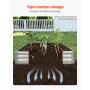 VEVOR Metal Raised Garden Bed, 3.6 x 1.2 x 0.3 m Outdoor Galvalume Planter Garden Box, Open Bottom Design, Large Planter Raised 