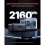 Extra Battery for Portable Power Station, 2160Wh LiFePO4 Extra Expansion Battery with 3 Output Ports for Home Use, Outdoor Campi