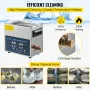 6L Ultrasonic Cleaner Dual Frequency Ultrasonic Cleaning Machine with Heater Jewelry Cleaner for Parts Jewelry Eyeglass Ring Den